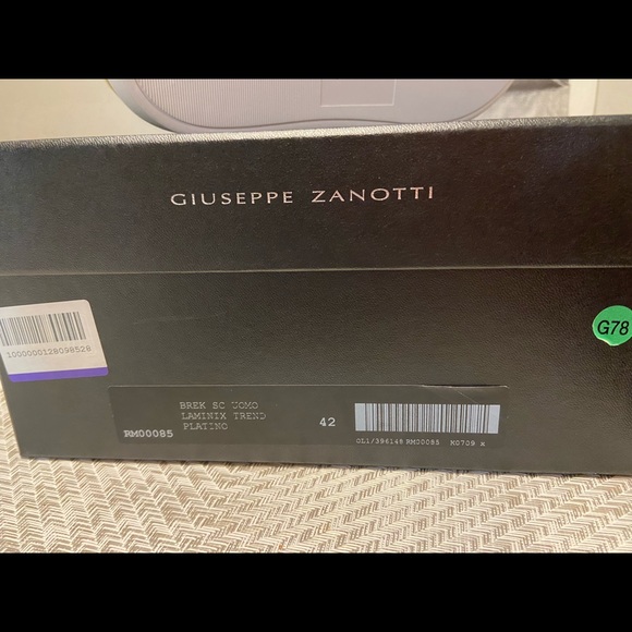 NEW Giuseppe Zanotti Gold Leather Low Top Sneakers - Picture 6 of 8